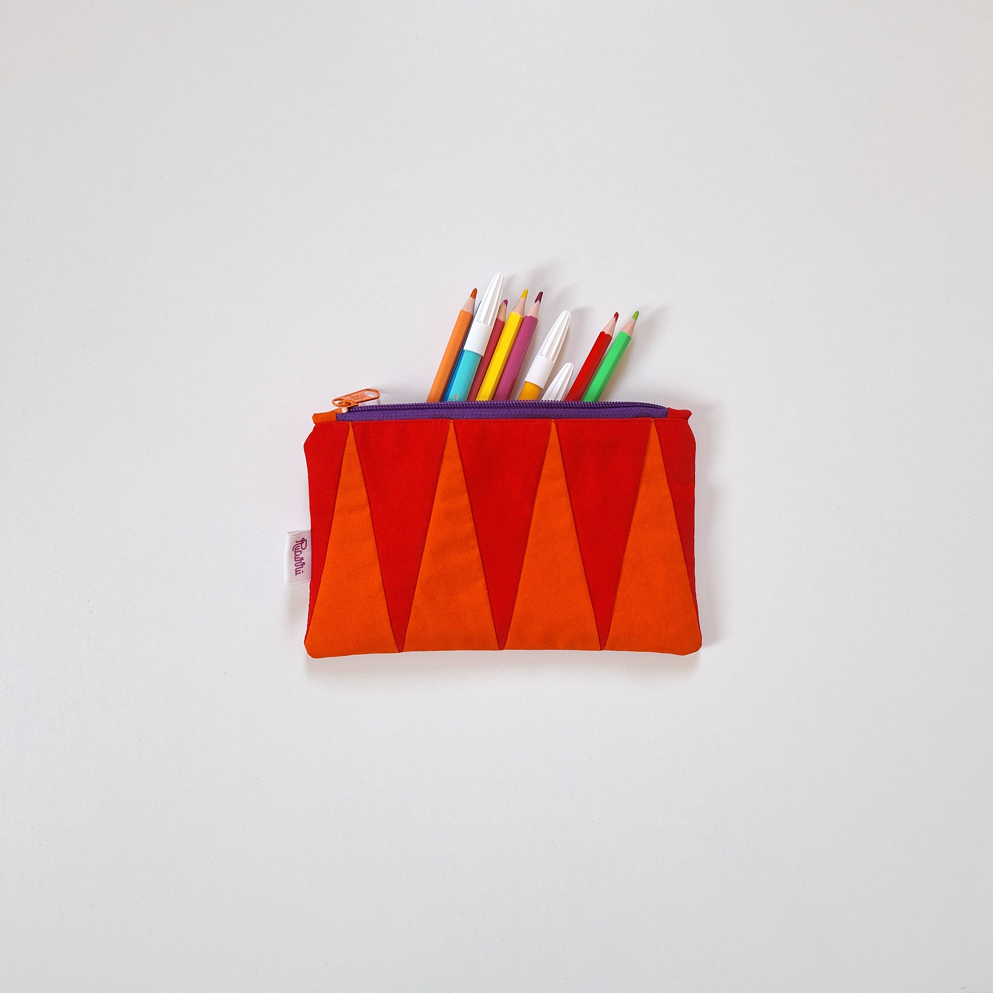 Estuche Frida rojo-naranja